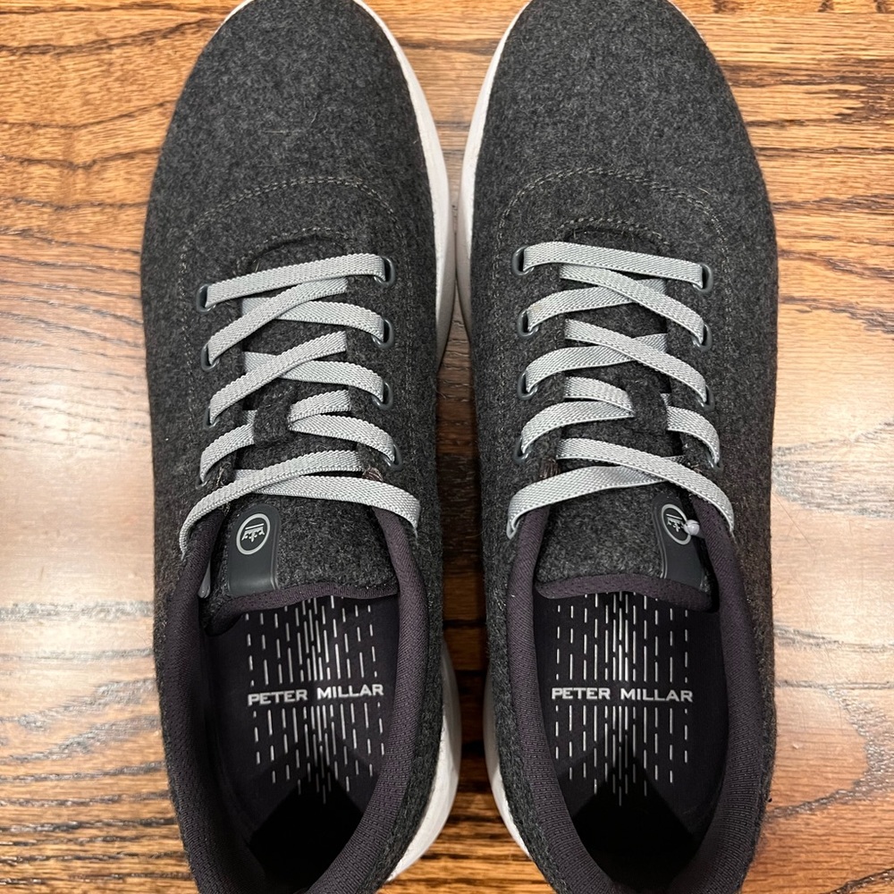 Gently worn Peter Millar Men's Charcoal Sneakers